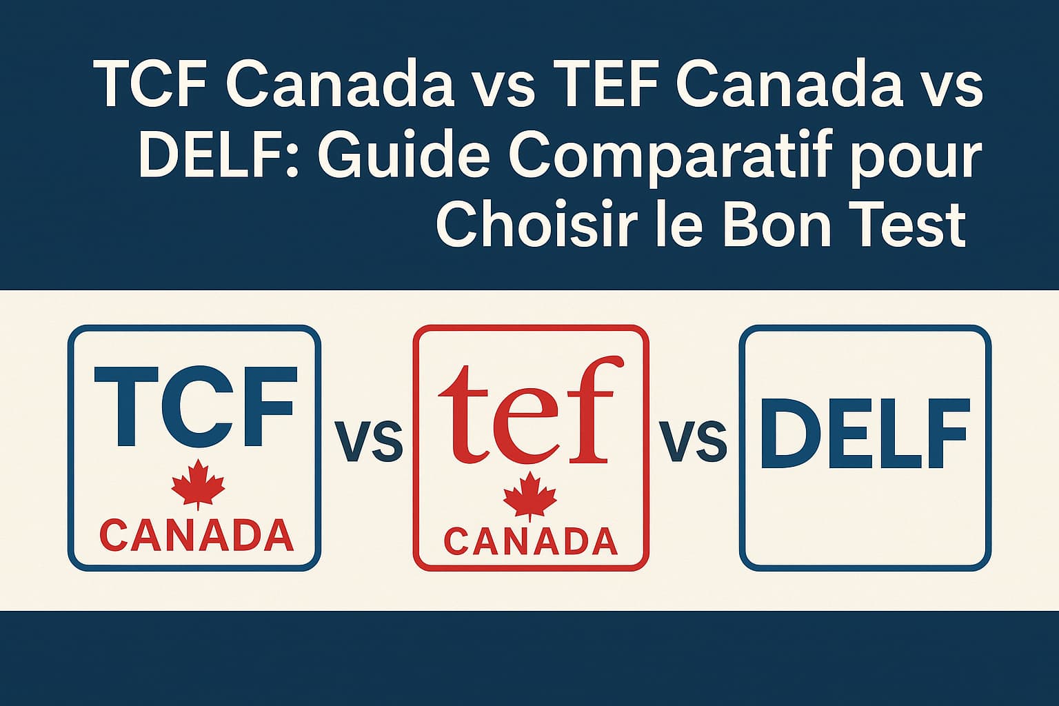 TCF Canada vs TEF Canada vs DELF : Guide Comparatif pour Choisir le Bon Test